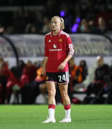 Women s Super League - London City Lionesses v Manchester United, ManU Women LONDON, ENGLAND, SEPTEMBER 4: Lea Schuller of Manchester United Women during the Women s Super League match between London City Lionesses v Manchester United Women at Copperjax Community Stadium, London, England, on September 4. (Photo by Daniel Weir) London Copperjax Community Stadium England Copyright: xDanielxWeir SportsxPressxPhotox Sportspressphoto_SPR223166