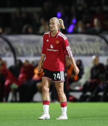 Women s Super League - London City Lionesses v Manchester United, ManU Women LONDON, ENGLAND, SEPTEMBER 4: Lea Schuller of Manchester United Women during the Women s Super League match between London City Lionesses v Manchester United Women at Copperjax Community Stadium, London, England, on September 4. (Photo by Daniel Weir) London Copperjax Community Stadium England Copyright: xDanielxWeir SportsxPressxPhotox Sportspressphoto_SPR223169