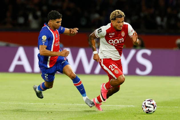September 4, 2026, Paris, Paris, France: Achraf HAKIMI of Paris Saint Germain and Paris BRUNNER of AS MONACO in action during League 1 McDonald s, Day 03 match between PSG and AS MONACO at Parc Des Princes stadium - on September 04 2026. Paris - France Paris France - ZUMAb253 20260904_zsp_b253_022 Copyright: xLoicxBaratouxx