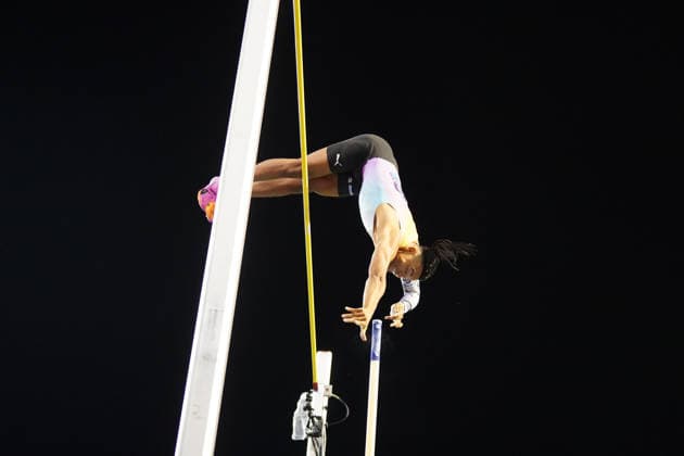 Brussel, Leichtathletik, athletics, Wanda Diamond League Final Brussels 2026 Allianz Memorial van Damme 04-05.08.2026, Boudewijnstadion, Brussel, Emmanouil Karalis Greece clear 6m 12 in Pole Vault. *** Brussels, Track and Field, Athletics, Wanda Diamond League Final Brussels 2026, Allianz Memorial van Damme, May 4, 5, and 8, 2026, Boudewijn Stadium, Brussels, Emmanouil Karalis (Greece) cleared 6m 12 in the pole vault
