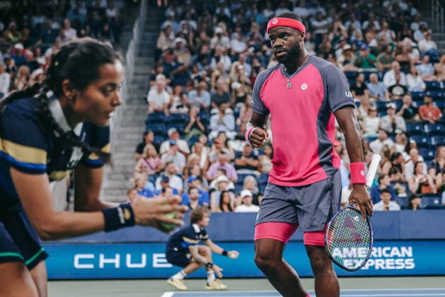 US Open tennis tournament - Day 6 Frances Tiafoe of the USA reacts in a match against Valentin Vacherot of Monaco during the Men™s Singles third round of the US Open Tennis Championship in Flushing Meadows, New York, USA, 04 September 2026. FLUSHING MEADOWS NEW YORK United States  Copyright: xOLGAxFEDOROVAx
