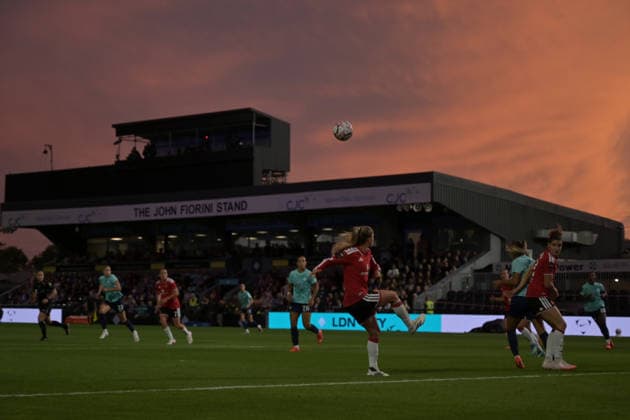 BROMLEY, ENGLAND - SEPTEMBER 04: General view during the Barclays Women s Super League match between London City Lionesses and Manchester United, ManU Women at Copperjax Community Stadium on September 04, 2026 in Bromley, England. Copyright: xYaroslavxDunkax xSPPx Sportspressphoto_SPR223218