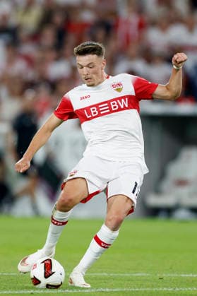 v.l.n.r.: Dzenan Pejcinovic (VfB Stuttgart), im Bundesliga-Spiel zwischen dem VfB Stuttgart und dem 1. FC Köln in der MHP Arena, Stuttgart, Deutschland, am 4. September 2026. in action during the Bundesliga match between VfB Stuttgart and 1. FC Köln at the MHP Arena, Stuttgart, Germany, on September 4, 2026. DFB DFL REGULATIONS PROHIBIT ANY USE OF PHOTOGRAPHS AS IMAGE SEQUENCES AND OR QUASI-VIDEO, *** From left to right: Dzenan Pejcinovic of VfB Stuttgart, in action during the Bundesliga match between VfB Stuttgart and 1 FC Köln at the MHP Arena in Stuttgart, Germany, on September 4, 2026, Stuttgart, Germany, on September 4, 2026. DFB and DFL regulations prohibit any use of photographs as image sequences and or quasi-video, Copyright: HMBxMedia xHeikoxBecker