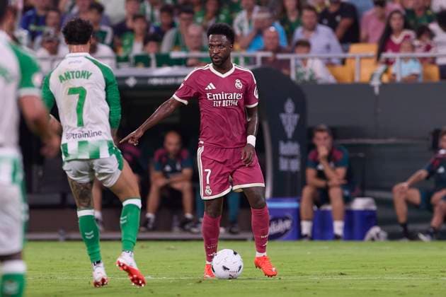 LaLiga EA SPORTS 2026 2027 - Real Betis Balompie and Real Madrid CF in Seville, Spain - 04 Sep 2026 Vinicius Junior (Real Madrid CF) is seen in action during the LaLiga EA SPORTS 2026 2027 match between Real Betis Balompie and Real Madrid CF Final score: Real Betis Balompie 1-0 Real Madrid CF Seville Spain Copyright: xFedericoxTitonex xSOPAxImagesx Federico-Titone-1446835