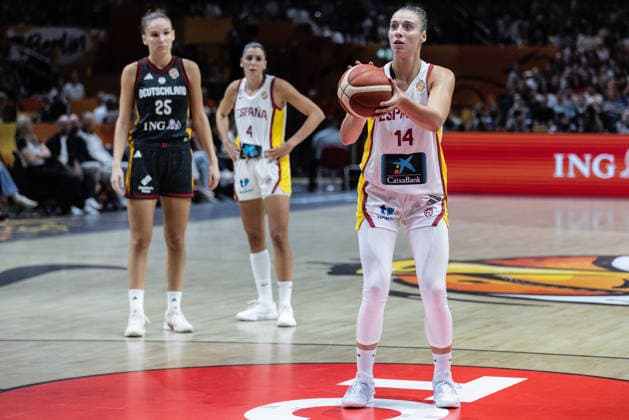 September 4, 2026, Berlin, Germany: Raquel Carrera of Spain seen in action during the first round of the 2026 FIBA Women s World Cup between Germany and Spain at Uber Arena. Final score; Spain 83:53 Germany. Berlin Germany - ZUMAs197 20260904_aaa_s197_540 Copyright: xNicholasxMullerx