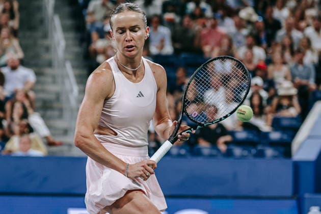 US Open tennis tournament - Day 6 Elina Svitolina of Ukraine reacts in a match against Anna Kalinskaya of Russia during the Women™s Singles third round of the US Open Tennis Championship in Flushing Meadows, New York, USA, 04 September 2026. FLUSHING MEADOWS NEW YORK United States  Copyright: xOLGAxFEDOROVAx