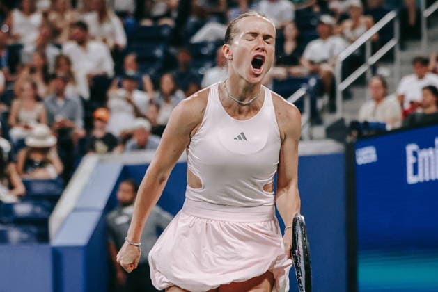 US Open tennis tournament - Day 6 Elina Svitolina of Ukraine reacts in a match against Anna Kalinskaya of Russia during the Women™s Singles third round of the US Open Tennis Championship in Flushing Meadows, New York, USA, 04 September 2026. FLUSHING MEADOWS NEW YORK United States  Copyright: xOLGAxFEDOROVAx