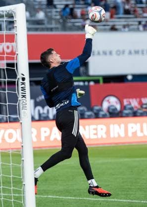 September 4, 2026, Bronx, New York, USA: Goalkeeper Matt Freeze (49) of NYCFC warming up before MLS, Fussball Herren, USA regular season game between NYCFC and Nashville SC at Yankee stadium in New York, NY on September 4, 2026. Game ended in goalless draw. Bronx USA - ZUMAr339 20260904_znp_r339_019 Copyright: xLevxRadinx