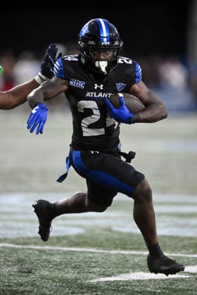 ATLANTA, GA - September 04: Georgia State Panthers RB Qwantavius Wiggins runs for yardage during game between the North Carolina A&T Aggies and the Georgia State Panthers on September 4, 2026 at Center Parc Credit Union Stadium in Atlanta, GA. (Photo by John Rivera Icon Sportswire) COLLEGE FOOTBALL: SEP 04 NC A&T at Georgia State EDITORIAL USE ONLY Icon426260904013