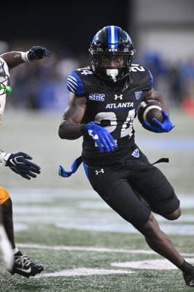ATLANTA, GA - September 04: Georgia State Panthers RB Qwantavius Wiggins runs for yardage during game between the North Carolina A&T Aggies and the Georgia State Panthers on September 4, 2026 at Center Parc Credit Union Stadium in Atlanta, GA. (Photo by John Rivera Icon Sportswire) COLLEGE FOOTBALL: SEP 04 NC A&T at Georgia State EDITORIAL USE ONLY Icon426260904014