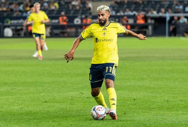 September 4, 2026, Bronx, New York, USA: Elias Saad (11) of Nashville SC controls the ball during MLS, Fussball Herren, USA regular season game between NYCFC and Nashville SC at Yankee stadium in New York, NY on September 4, 2026. Game ended in goalless draw. MLS Regular Season Game Between NYCFC And Nashville SC  - ZUMAr339 20260904_znp_r339_031 Copyright: xLevxRadinx