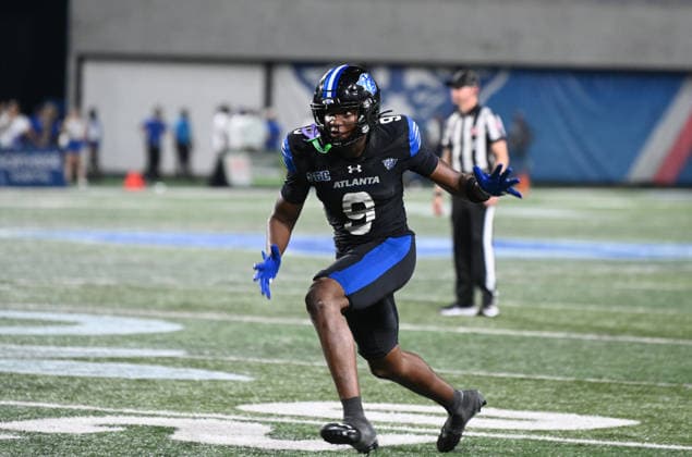 ATLANTA, GA - September 04: Georgia State Panthers WR Rodshaun Dorsey runs a pattern during game between the North Carolina A&T Aggies and the Georgia State Panthers on September 4, 2026 at Center Parc Credit Union Stadium in Atlanta, GA. (Photo by John Rivera Icon Sportswire) COLLEGE FOOTBALL: SEP 04 NC A&T at Georgia State EDITORIAL USE ONLY Icon426260904022