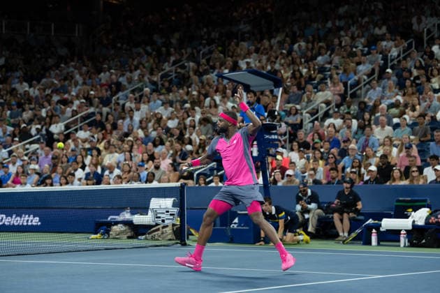 2026 US Open - Day 6 NEW YORK, NEW YORK - SEPTEMBER 4: Frances Tiafoe of the United States returns a shot during his match against Valentin Vacherot of Monaco during the 2026 US Open - Day 6 at USTA Billie Jean King National Tennis Center on September 4, 2026 in New York, New York. New York USTA Billie Jean King National Tennis Center New York United States Copyright: xSusanxMullane ISIxPhotosx 9751