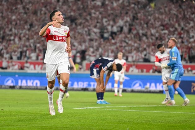 Bilal El Khannouss (VfB Stuttgart) Torjubel, jubelt nach seinem treffer zum 1:0 waehrend des spiels der 1. Bundesliga zwischen VfB Stuttgart und 1. FC Koeln, MHPArena am 04. September 2026 in Stuttgart, Deutschland. (Foto von Harry Langer DeFodi Images) +++ Bilal El Khannouss (VfB Stuttgart) celebrates after scoring his team s first goal during the Bundesliga match between VfB Stuttgart and 1. FC Koeln at MHPArena on September 4, 2026 in Stuttgart, Germany. (Photo by Harry Langer DeFodi Images) DFB DFL REGULATIONS PROHIBIT ANY USE OF PHOTOGRAPHS AS IMAGE SEQUENCES AND OR QUASI-VIDEO. (Photo by Harry Langer DeFodi Images) DFB DFL REGULATIONS PROHIBIT ANY USE OF PHOTOGRAPHS AS IMAGE SEQUENCES AND OR QUASI-VIDEO. - *** Bilal El Khannouss of VfB Stuttgart celebrates after scoring his team s first goal, making the score 1–0, during the Bundesliga match between VfB Stuttgart and 1. FC Köln, at the MHP Arena on September 4, 2026, in Stuttgart, Germany. Photo by Harry Langer, DeFodi Images. Bilal El Khannouss of VfB Stuttgart celebrates after scoring his team’s first goal during the Bundesliga match between VfB Stuttgart and 1. FC Köln at the MHP Arena on September 4, 2026 in Stuttgart, Germany. Photo by Harry Langer, DeFodi Images. DFB and DFL regulations prohibit any use of photographs as image sequences and or quasi-video. Photo by Harry Langer, DeFodi Images. DFB and DFL regulations prohibit any use of photographs as imSEQUENCES AND OR QUASI-VIDEO