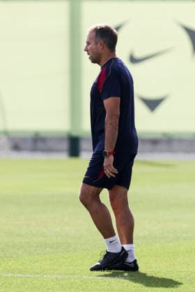 September 5, 2026, Sant Joan Despi, Barcelona, Spain: Hansi Flick, head coach during the training day of FC Barcelona, Barca ahead the Spanish League, Laliga EA Sports, football match against Valencia CF at Ciudad Esportiva Joan Gamper on September 05, 2026 in Sant Joan Despi, Barcelona, Spain. Sant Joan Despi Spain - ZUMAa181 20260905_zaa_a181_006 Copyright: xJavierxBorregox
