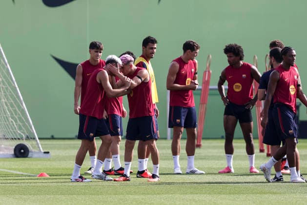 September 5, 2026, Sant Joan Despi, Barcelona, Spain: Pedri and Gavi during the training day of FC Barcelona, Barca ahead the Spanish League, Laliga EA Sports, football match against Valencia CF at Ciudad Esportiva Joan Gamper on September 05, 2026 in Sant Joan Despi, Barcelona, Spain. Sant Joan Despi Spain - ZUMAa181 20260905_zaa_a181_026 Copyright: xJavierxBorregox
