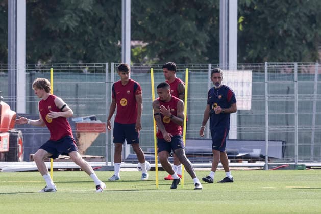 September 5, 2026, Sant Joan Despi, Barcelona, Spain: Gabriel Jesus during the training day of FC Barcelona, Barca ahead the Spanish League, Laliga EA Sports, football match against Valencia CF at Ciudad Esportiva Joan Gamper on September 05, 2026 in Sant Joan Despi, Barcelona, Spain. FC Barcelona Training And press conference, PK, Pressekonferenz - LaLiga EA Sports - ZUMAa181 20260905_zaa_a181_027 Copyright: xJavierxBorregox