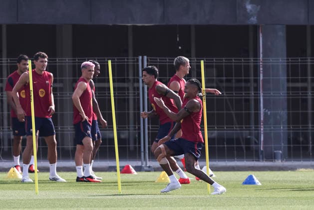September 5, 2026, Sant Joan Despi, Barcelona, Spain: Raphinha during the training day of FC Barcelona, Barca ahead the Spanish League, Laliga EA Sports, football match against Valencia CF at Ciudad Esportiva Joan Gamper on September 05, 2026 in Sant Joan Despi, Barcelona, Spain. Sant Joan Despi Spain - ZUMAa181 20260905_zaa_a181_028 Copyright: xJavierxBorregox