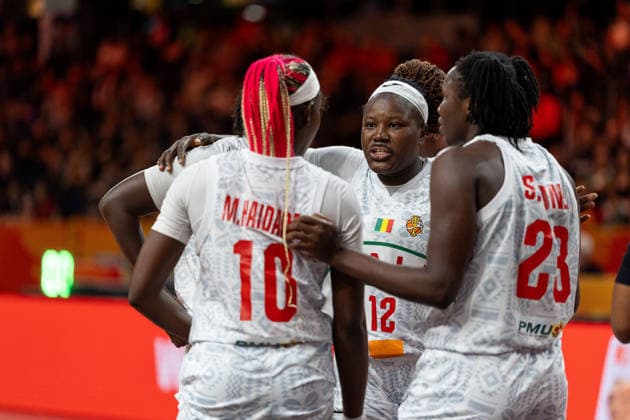 Mali team during a huddle: Maimouna Haidara (Mali, 10), Alima Dembele (Mali, 12), Sika Kone (Mali, 23), GER, Mali vs. Spain, basketball, 2026 FIBA Women’s World Cup, group stage, Matchday 2, September 5, 2026, GER, Mali vs. Spain, basketball, 2026 FIBA Women’s World Cup, group stage, Matchday 2, September 5, 2026, Berlin Copyright: xEibner-Pressefoto MaxxVincenx EP_MVN