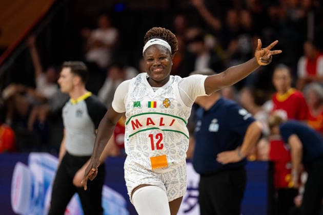Alima Dembele (Mali), 12, celebrates; GER; Mali vs. Spain; Basketball; 2026 FIBA Women’s World Cup; Group Stage; Matchday 2; September 5, 2026; GER; Mali vs. Spain, Basketball, 2026 FIBA Women’s World Cup, Group Stage, Matchday 2, September 5, 2026, Berlin Copyright: xEibner-Pressefoto MaxxVincenx EP_MVN