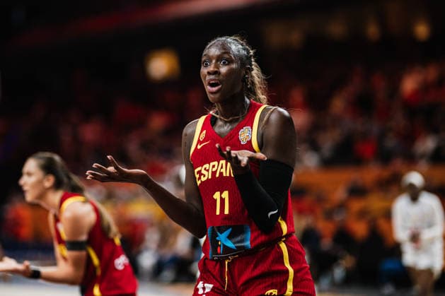 2026 FIBA Women’s Basketball World Cup: Mali vs. Spain, September 5, 2026, Awa Fam Arena, Spain’s No. 11 is upset about the referees’ decision, Basketball, FIBA Women’s Basketball World Cup 2026, Group Stage, Group A, Matchday 2: Mali vs. Spain on September 5, 2026, at the Max Schmeling Halle, Berlin Copyright: xBEAUTIFULxSPORTS Tonhäuserx