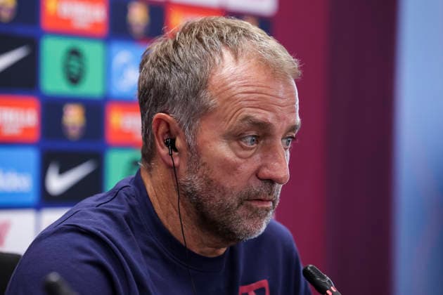September 5, 2026, Sant Joan Despi, Barcelona, Spain: Hansi Flick, head coach of FC Barcelona, Barca attends his press conference, PK, Pressekonferenz during the training day of FC Barcelona ahead the Spanish League, LaLiga EA Sports, football match against Valencia CF at Ciudad Esportiva Joan Gamper on September 05, 2026 in Sant Joan Despi, Barcelona, Spain. FC Barcelona Training And Press Conference - LaLiga EA Sports - ZUMAa181 20260905_zaa_a181_033 Copyright: xJavierxBorregox
