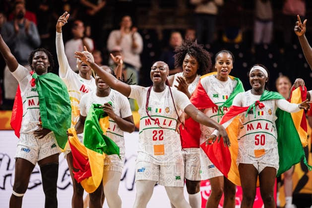 2026 FIBA Women’s Basketball World Cup: Mali vs. Spain, September 5, 2026—Mali celebrates its victory over Spain; pictured here is Kamite Elisabeth Dabou of Mali, 22, basketball, FIBA Women’s Basketball World Cup 2026, Group Stage, Group A, Matchday 2: Mali vs. Spain on September 5, 2026, at the Max Schmeling Halle, Berlin Copyright: xBEAUTIFULxSPORTS Tonhäuserx