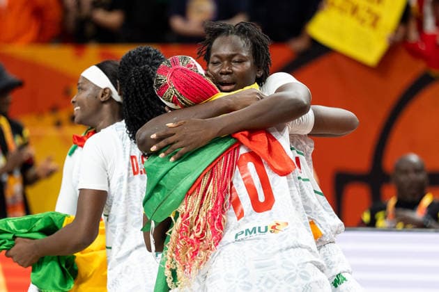 Maimouna Haidara (Mali, 10) celebrates with Aminata Sangare (Mali, 02), GER, Mali vs. Spain, Basketball, 2026 FIBA Women’s World Cup, Group Stage, Matchday 2, September 5, 2026, GER, Mali vs. Spain, Basketball, 2026 FIBA Women’s World Cup, Group Stage, Matchday 2, September 5, 2026, Berlin Copyright: xEibner-Pressefoto MaxxVincenx EP_MVN