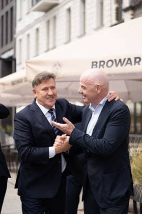 KATOWICE 05.09.2026 MISTRZOSTWA SWIATA W PILCE NOZNEJ KOBIET DO LAT 20 2026: --- FIFA U-20 WOMEN S WORLD CUP 2026 GIANNI INFANTINO CEZARY KULESZA FOT. MATEUSZ WIEWIORKA 400MM.PL NEWSPIX.PL --- newspix.pl 
