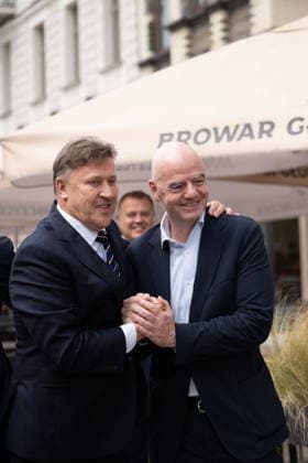 KATOWICE 05.09.2026 MISTRZOSTWA SWIATA W PILCE NOZNEJ KOBIET DO LAT 20 2026: --- FIFA U-20 WOMEN S WORLD CUP 2026 GIANNI INFANTINO CEZARY KULESZA FOT. MATEUSZ WIEWIORKA 400MM.PL NEWSPIX.PL --- newspix.pl 