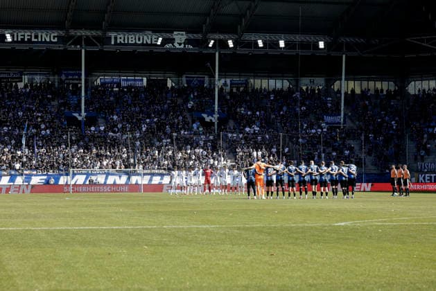 September 5, 2026, xhettx, Soccer 3rd Division, SV Waldhof Mannheim vs. SC Verl – A moment of silence for a deceased member