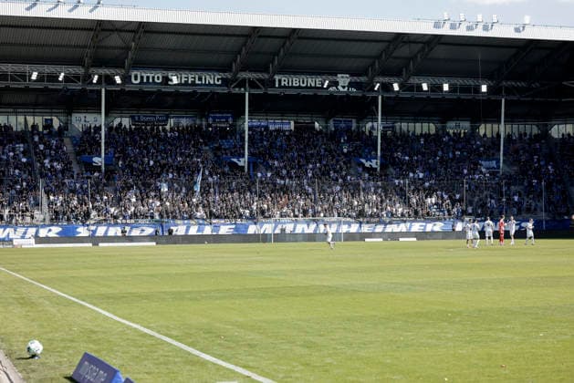 September 5, 2026, xhettx, Soccer 3rd Division, SV Waldhof Mannheim vs. SC Verl – Mannheim s home stands with a banner reading We re all Mannheim boys