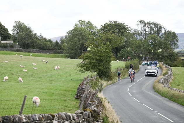 2026 Lloyds Tour of Britain Men Picture by Zac Williams SWpix.com - 05 09 2026 - Cycling - UCI ProSeries - 2026 Lloyds Tour of Britain Men - Stage 4: Helmsley to Leyburn (165.8km) - The breakaway Cycling Copyright: x xSWpix.comx(t axPhotographyxHubxLtd)xZacxWilliams SWpix.comx SWP-3030-22415