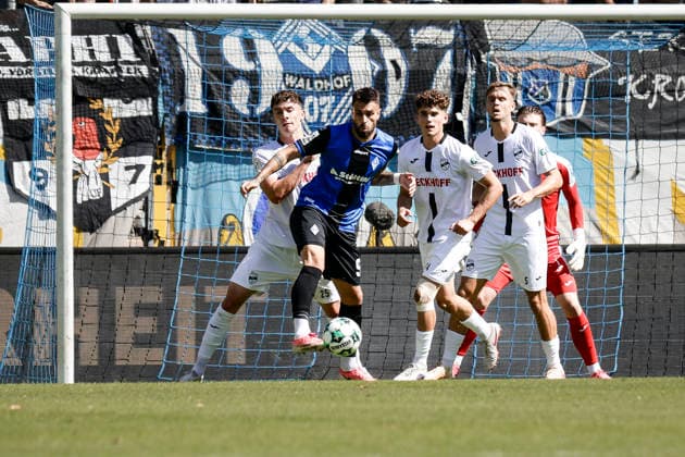 September 5, 2026, xhettx, Soccer 3rd Division, SV Waldhof Mannheim vs. SC Verl – Goncalo Gregorio (SV Waldhof Mannheim) blocks the ball with his foot