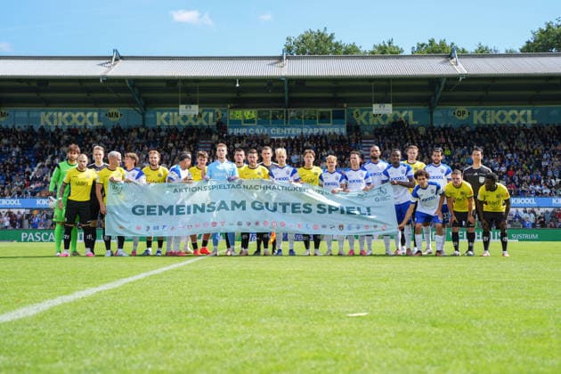 German Soccer, 3rd Division, Matchday 4, Hänsch Arena, SV Meppen vs. 1 FC Saarbrücken Sustainability Match Day Copyright: xMichelxWittex