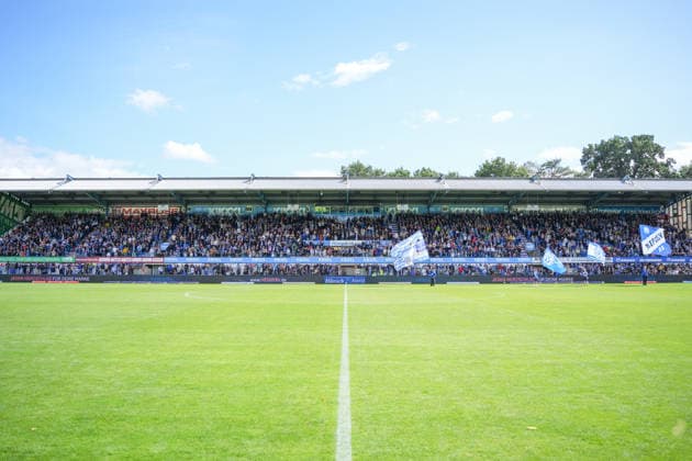 German Soccer, 3rd Division, Matchday 4, Hänsch Arena, SV Meppen vs. 1 FC Saarbrücken, Main Stand Copyright: xMichelxWittex