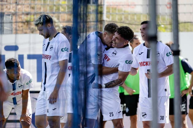 September 5, 2026, xhettx, Soccer 3rd Division, SV Waldhof Mannheim vs. SC Verl—celebration of the 0-1 goal by Jidechi Okeke, SV Waldhof Mannheim, 25