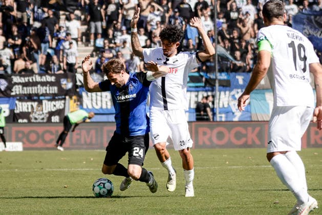 September 5, 2026, xhettx, Soccer 3rd Division, SV Waldhof Mannheim vs. SC Verl: Lukas Klünter (SV Waldhof Mannheim, No. 24) is stopped by a foul