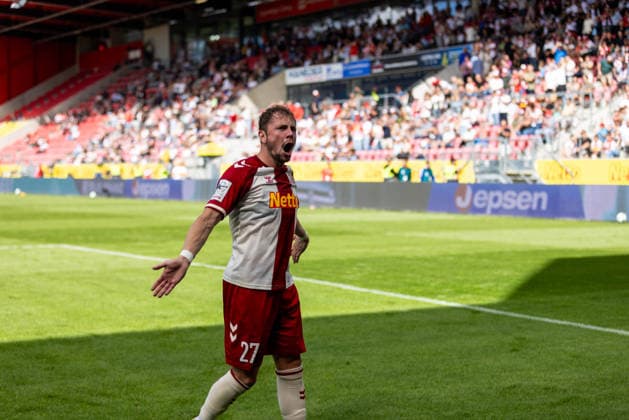 September 5, 2026, Soccer, GER, Season, 3rd Division, 2026–2027 Season, Matchday 4, SSV Jahn Regensburg vs. MSV Duisburg: Celebrations after Lucas Hermes’s 1–0 goal for SSV Jahn Regensburg. DFL regulations prohibit any use of photographs as image sequences and or quasi-video.