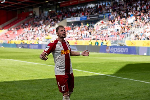 September 5, 2026, Soccer, GER, Season, 3rd Division, 2026–2027 Season, Matchday 4, SSV Jahn Regensburg vs. MSV Duisburg: Celebrations after Lucas Hermes’s 1–0 goal for SSV Jahn Regensburg. DFL regulations prohibit any use of photographs as image sequences and or quasi-video.