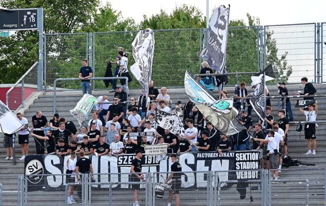 September 5, 2026 xkhx Kassel, Auestadion, Regionalliga Southwest, 2026–2027 season, KSV Hessen Kassel vs. SV Sandhausen, SV Sandhausen fans