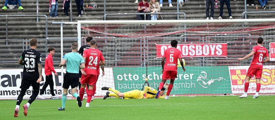 September 5, 2026, xkhx, Kassel, Auestadion, Regionalliga Southwest, 2026–2027 Season, KSV Hessen Kassel vs. SV Sandhausen, Celebrations after Phil Halbauer s goal to make it 1–0 for Sandhausen