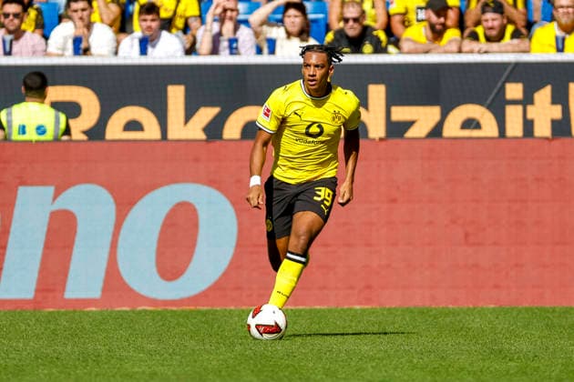 Filippo Mane (BVB Dortmund, 39) am Ball , Deutschland, Fussball, 1. Bundesliga, 2.Spieltag, 2026 2027, TSG Hoffenheim vs. Borussia Dortmund, 05.09.2026, Sinsheim SNP Arena Deutschland *** Filippo Mane, BVB Dortmund, 39 with the ball, Germany, soccer, Bundesliga 1, Matchday 2, 2026–2027, TSG Hoffenheim vs. Borussia Dortmund, September 5, 2026, Sinsheim SNP Arena, Germany Copyright: xGrantxHubbsx