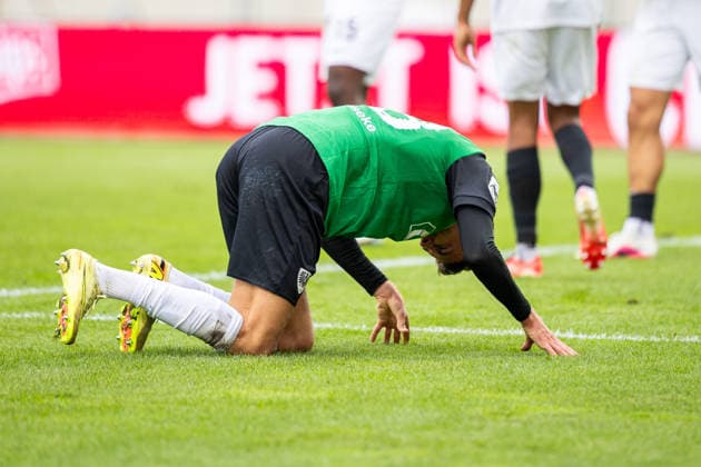 Felix Higl, SC Preussen Münster, 33, is annoyed GER, SC Preussen Münster vs. TSV Havelse, soccer, 3rd League, Matchday 4, 2026–2027 season, September 5, 2026: DFL regulations prohibit the use of photographs as image sequences and or quasi-video. GER, SC Preussen Muenster vs. TSV Havelse, soccer, 3rd Division, Matchday 4, 2026–2027 season, September 5, 2026, Münster Copyright: xEibner-Pressefoto JanxRollingerx EP_JSK
