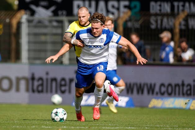 September 5, 2026, Hänsch Arena, Meppen, GER, 3rd Division, Matchday 4: SV Meppen vs. 1 FC Saarbrücken, Richard Meier SV Meppen 13 DFL REGULATIONS PROHIBIT ANY USE OF PHOTOGRAPHS AS IMAGE SEQUENCES AND OR QUASI-VIDEO Meppen, Lower Saxony, Hänsch Arena