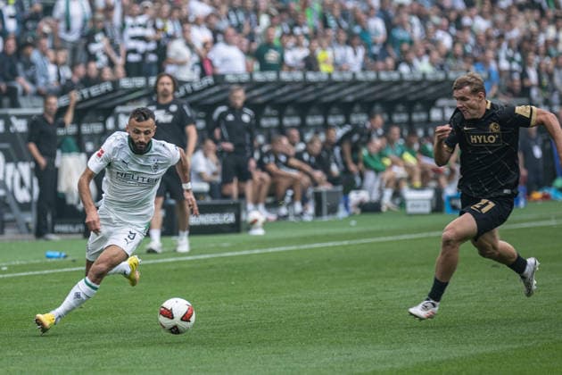 Fussball Bundesliga, Borussia Mönchengladbach vs. SV Elversberg, 05.09.2026 Franck Honorat (Borussia Mönchengladbach 9) und Lasse Günther (SV Elversberg 21) -- Fussball Bundesliga, Borussia Mönchengladbach vs. SV Elversberg, 05.09.2026, ista Borussia Park, Mönchengladbach -- DFL REGULATIONS PROHIBIT ANY USE OF PHOTOGRAPHS AS IMAGE SEQUENCES AND OR Q‹UASI-VIDEO. *** German Bundesliga, Borussia Mönchengladbach vs. SV Elversberg, September 5, 2026 Franck Honorat (Borussia Mönchengladbach) 9 and Lasse Günther (SV Elversberg) 21 German Bundesliga, Borussia Mönchengladbach vs. SV Elversberg, September 5, 2026, ista Borussia Park, Mönchengladbach DFL REGULATIONS PROHIBIT ANY USE OF PHOTOGRAPHS AS IMAGE SEQUENCES AND OR QUASI-VIDEO Copyright: xBEAUTIFULxSPORTS Derixx