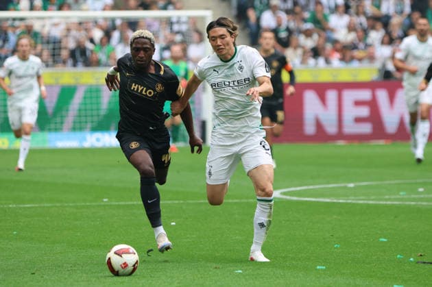 05.09.2026, Fussball, Herren, 1. Bundesliga, Saison 2026 2027, Borussia Mönchengladbach - SV 07 Elversberg, David Mokwa (SV 07 Elversberg), Ko Itakura (Borussia Mönchengladbach) Mönchengladbach Ista-Borussia-Park Nordrhein-Westfalen Deutschland (DEU) *** September 5, 2026, Soccer, Men s, 1st Bundesliga, 2026–2027 season, Borussia Mönchengladbach vs. SV 07 Elversberg, David Mokwa (SV 07 Elversberg), Ko Itakura (Borussia Mönchengladbach), Mönchengladbach, Borussia Park, North Rhine-Westphalia, Germany (DEU) Copyright: xSebastianxBachx