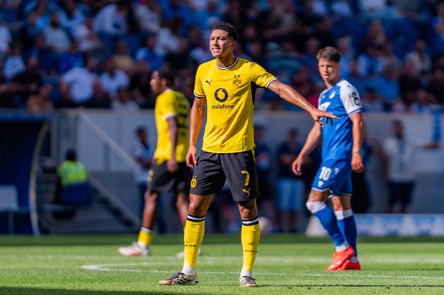1. Bundesliga, 2. Spieltag, TSG 1899 Hoffenheim vs. Borussia Dortmund am 05.09.2026 Jobe Bellingham WICHTIGER HINWEIS: Gemäß den Vorgaben der DFL und des DFB ist es untersagt, in dem Stadion und oder vom Spiel angefertigte Fotoaufnahmen in Form von Sequenzbildern und oder videoähnlichen Fotostrecken zu verwerten bzw. verwerten zu lassen. *** Bundesliga 1, Matchday 2, TSG 1899 Hoffenheim vs. Borussia Dortmund on September 5, 2026, Jobe Bellingham IMPORTANT NOTICE: In accordance with DFL and DFB regulations, it is prohibited to use or allow the use of photographs taken in the stadium and or during the game in the form of sequential images and or video-like photo series Copyright: xBahhoxKarax