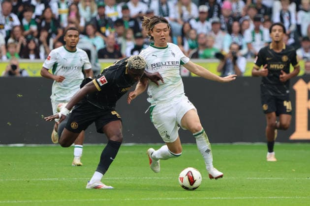 05.09.2026, Fussball, Herren, 1. Bundesliga, Saison 2026 2027, Borussia Mönchengladbach - SV 07 Elversberg, David Mokwa (SV 07 Elversberg), Ko Itakura (Borussia Mönchengladbach) Mönchengladbach Ista-Borussia-Park Nordrhein-Westfalen Deutschland (DEU) *** September 5, 2026, Soccer, Men s, 1. Bundesliga, 2026–2027 season, Borussia Mönchengladbach vs. SV 07 Elversberg, David Mokwa (SV 07 Elversberg), Ko Itakura (Borussia Mönchengladbach), Mönchengladbach, Borussia Park, North Rhine-Westphalia, Germany, DEU Copyright: xSebastianxBachx