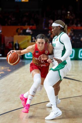 Reka Lelik of Hungary, 21, dribbling against Amy Okonkwo of Nigeria, 00, GER, Nigeria vs. Hungary, Basketball, 2026 FIBA Women’s World Cup, Group Stage, Matchday 2, September 5, 2026, GER, Nigeria vs. Hungary, Basketball, 2026 FIBA Women’s World Cup, Group Stage, Matchday 2, September 5, 2026, Berlin Copyright: xEibner-Pressefoto MaxxVincenx EP_MVN